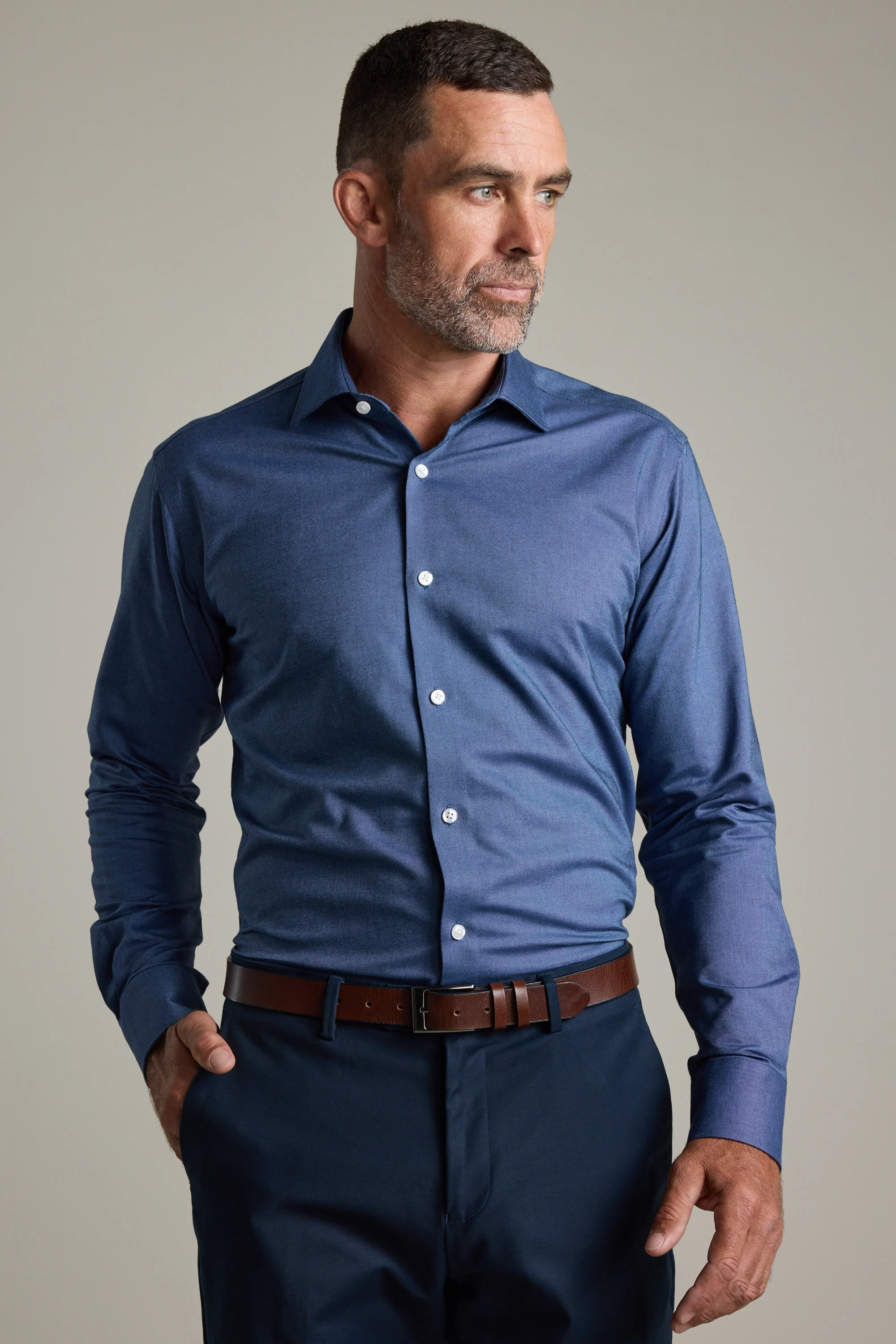 Aster Texture Business Shirt - Image 5