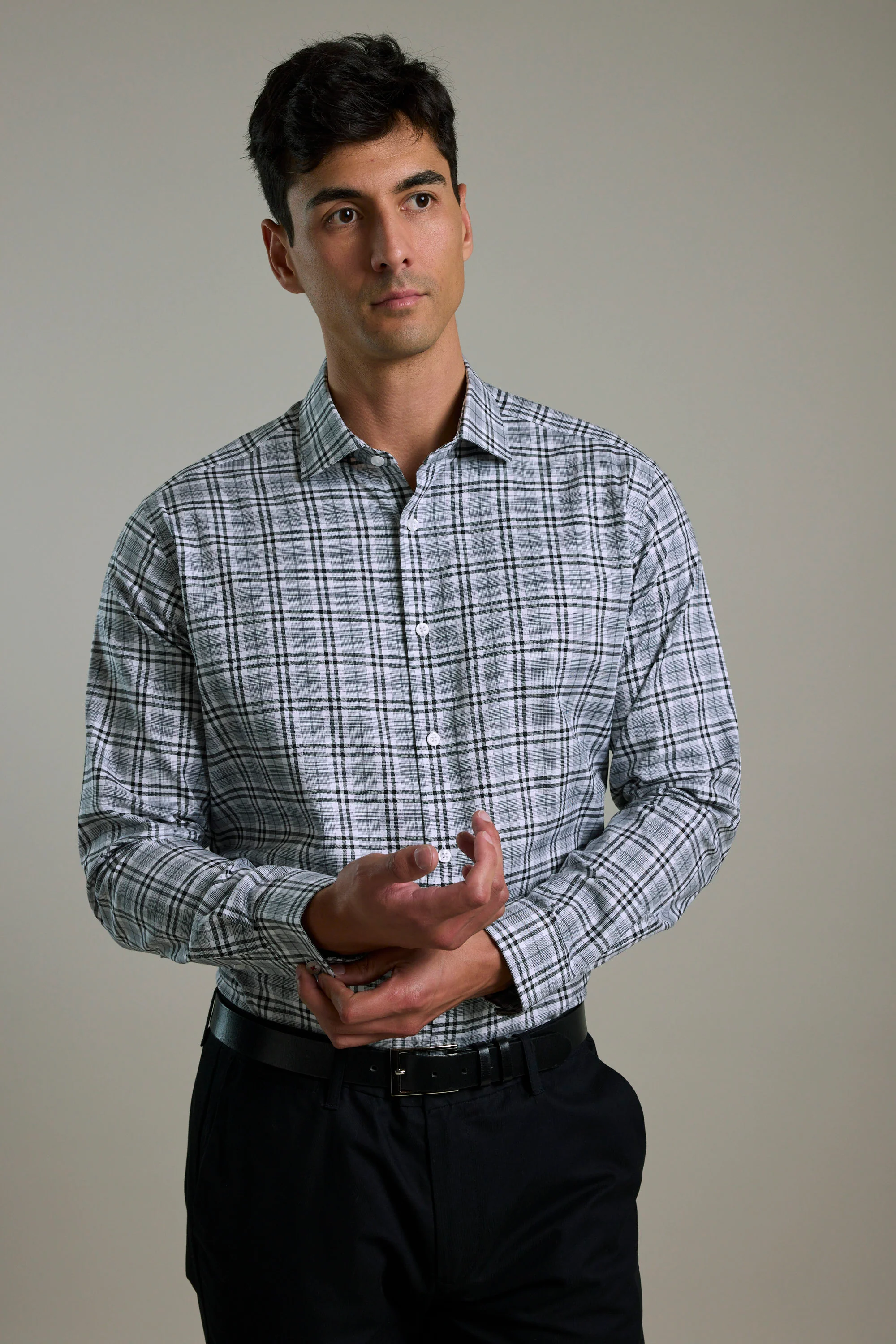 Audley Check Business Shirt - Image 2