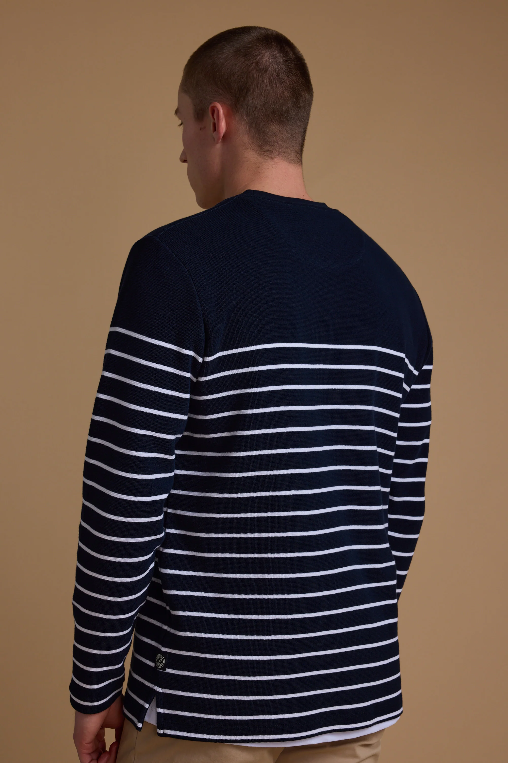 Avenue Stripe Waffle Crew - Image 6