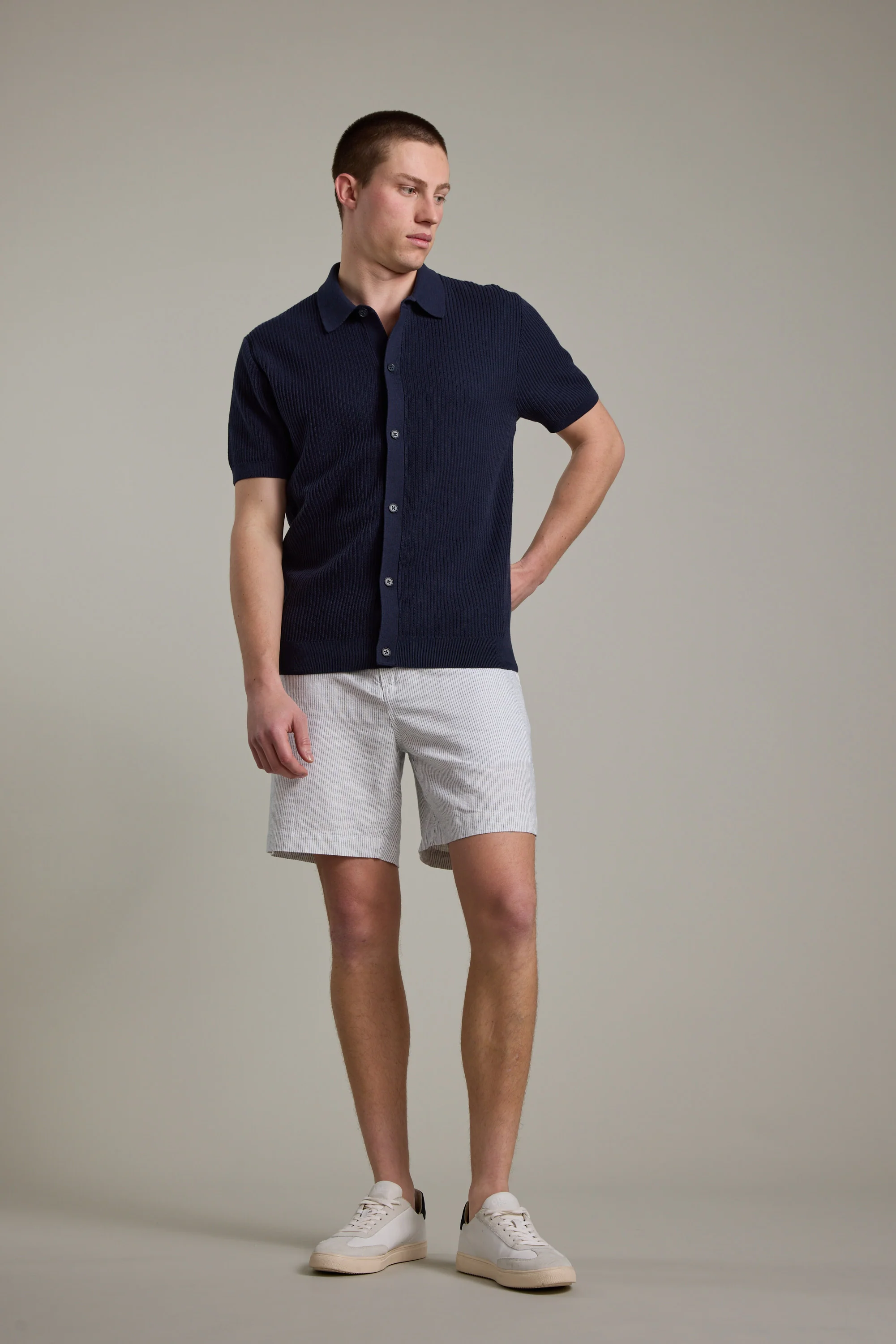 Barrows Knit Button Up Polo - Image 3