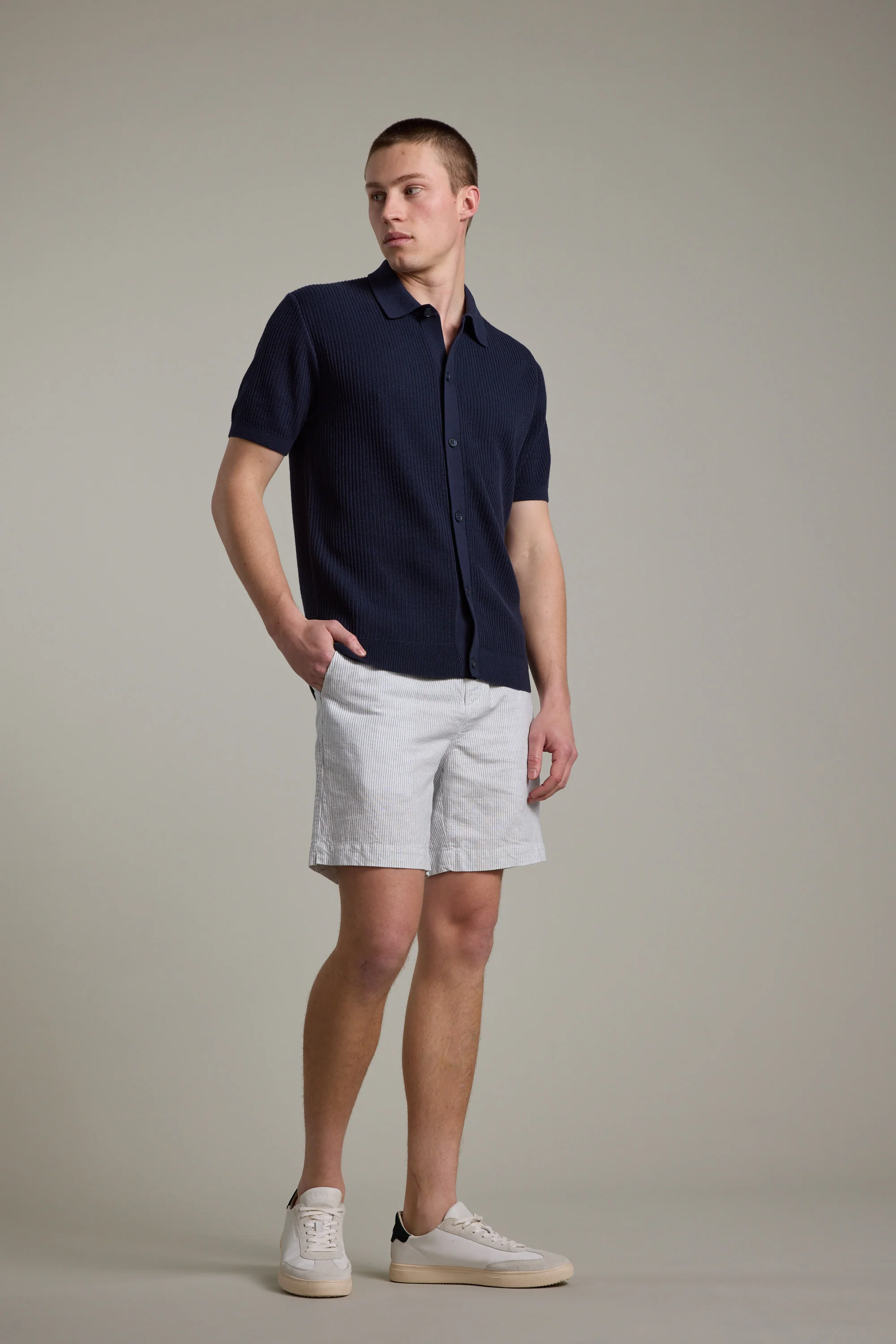 Barrows Knit Button Up Polo - Image 5
