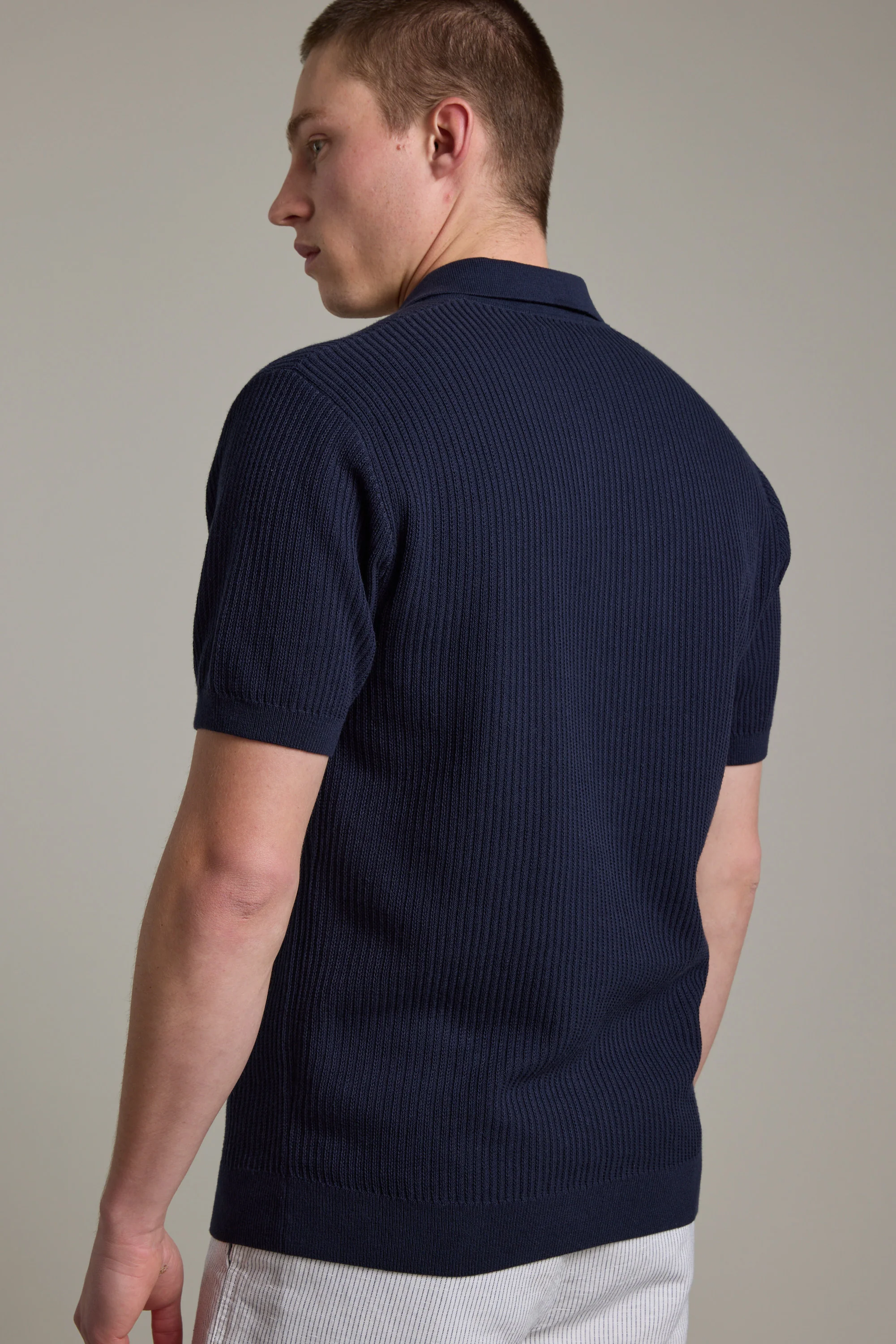 Barrows Knit Button Up Polo - Image 7