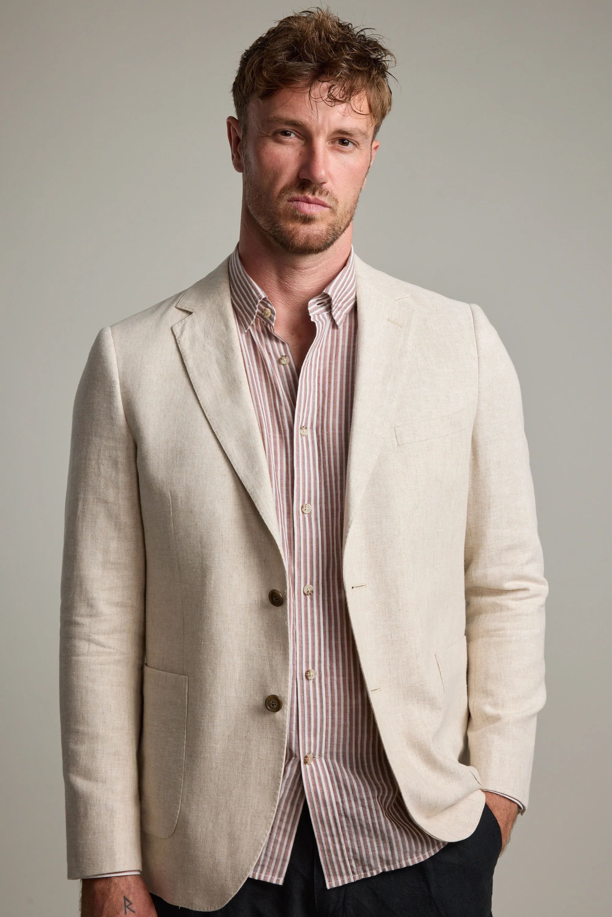 Bernard Herringbone Blazer - Image 2