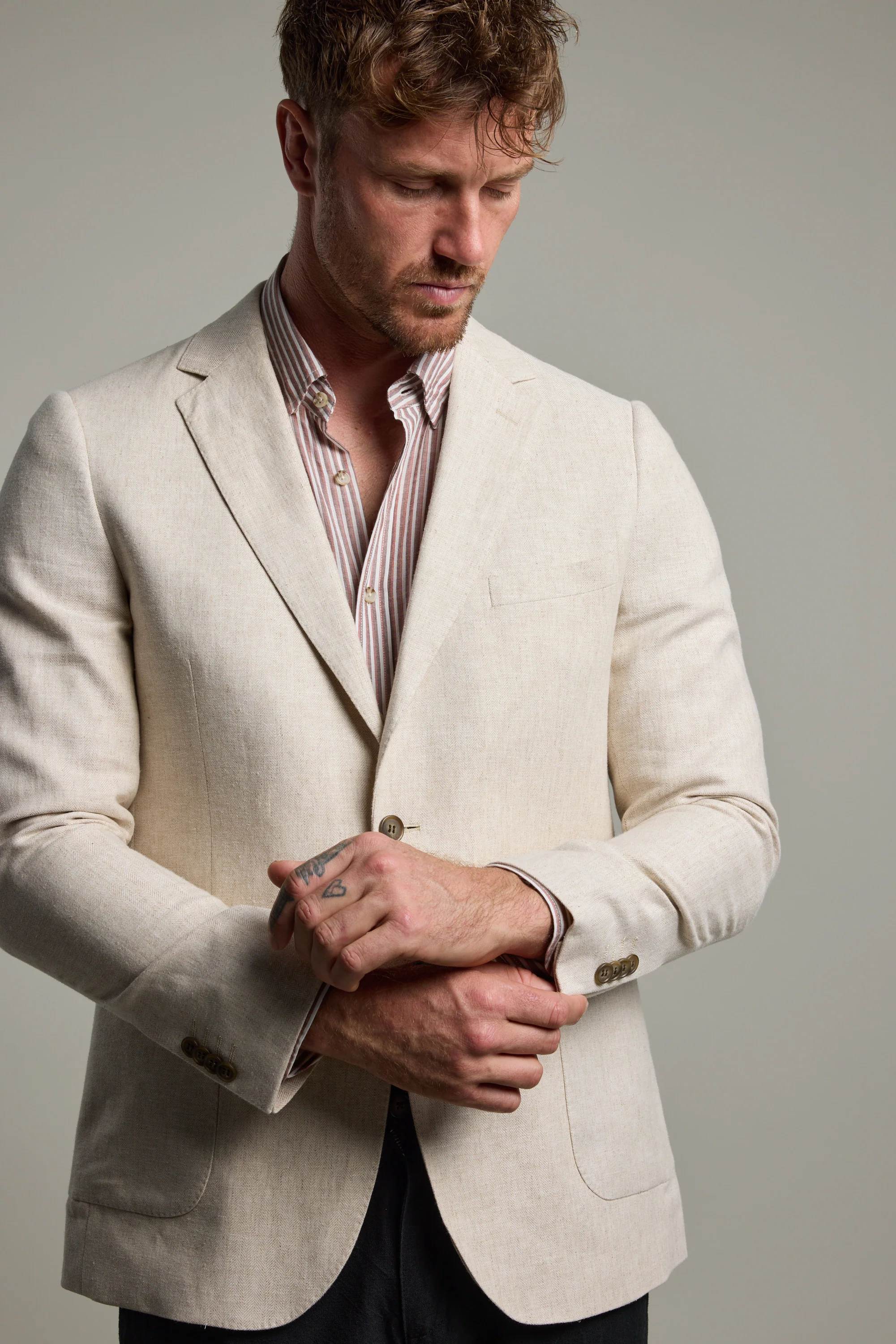 Bernard Herringbone Blazer - Image 5