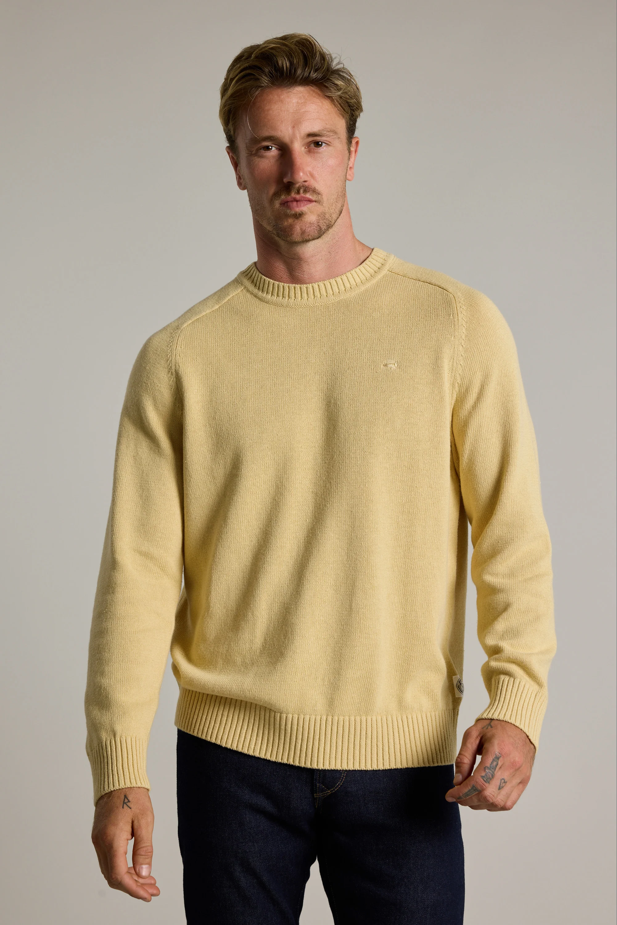 Compton Cotton Linen Crew