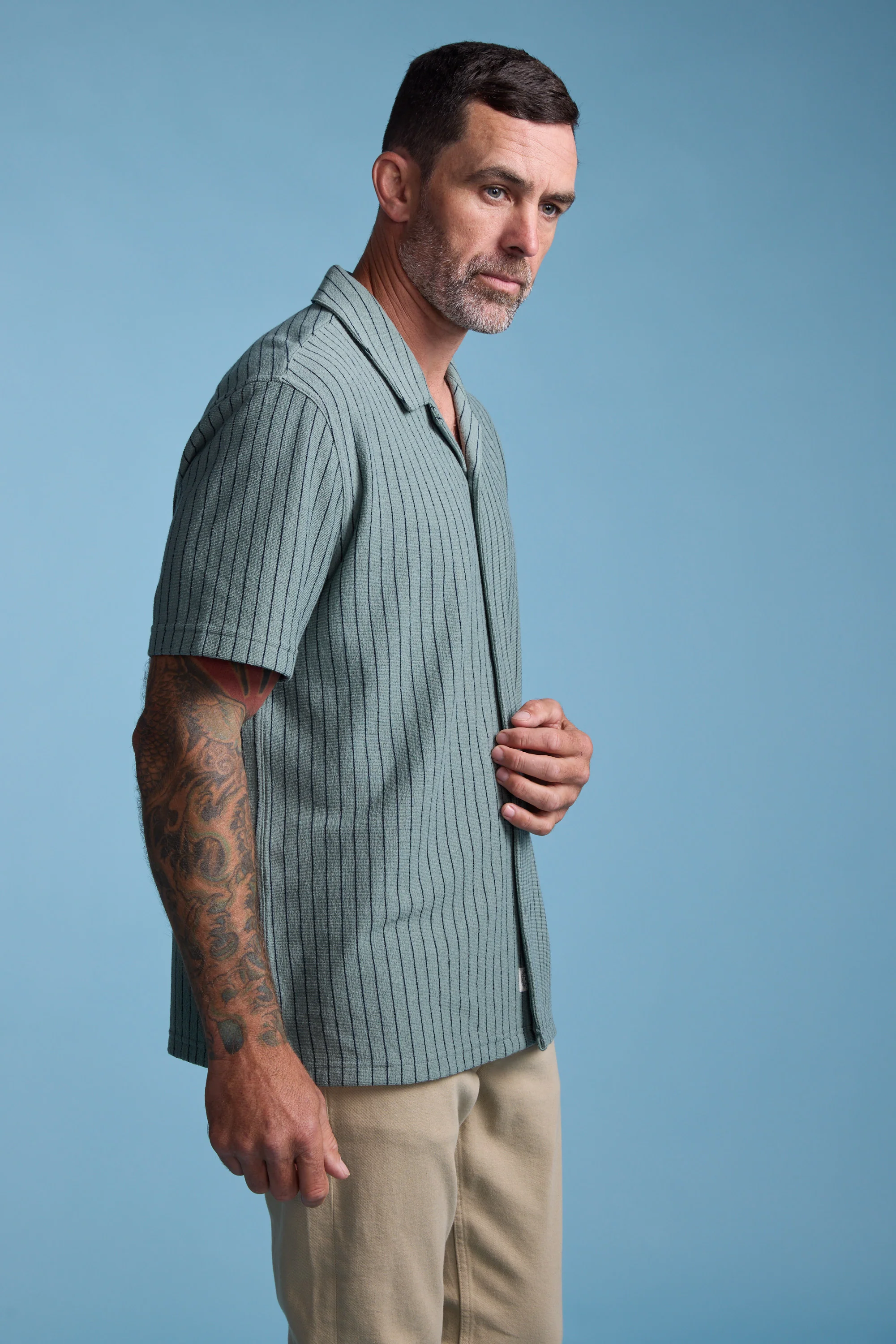 Diego Stripe Cuban Shirt - Image 5