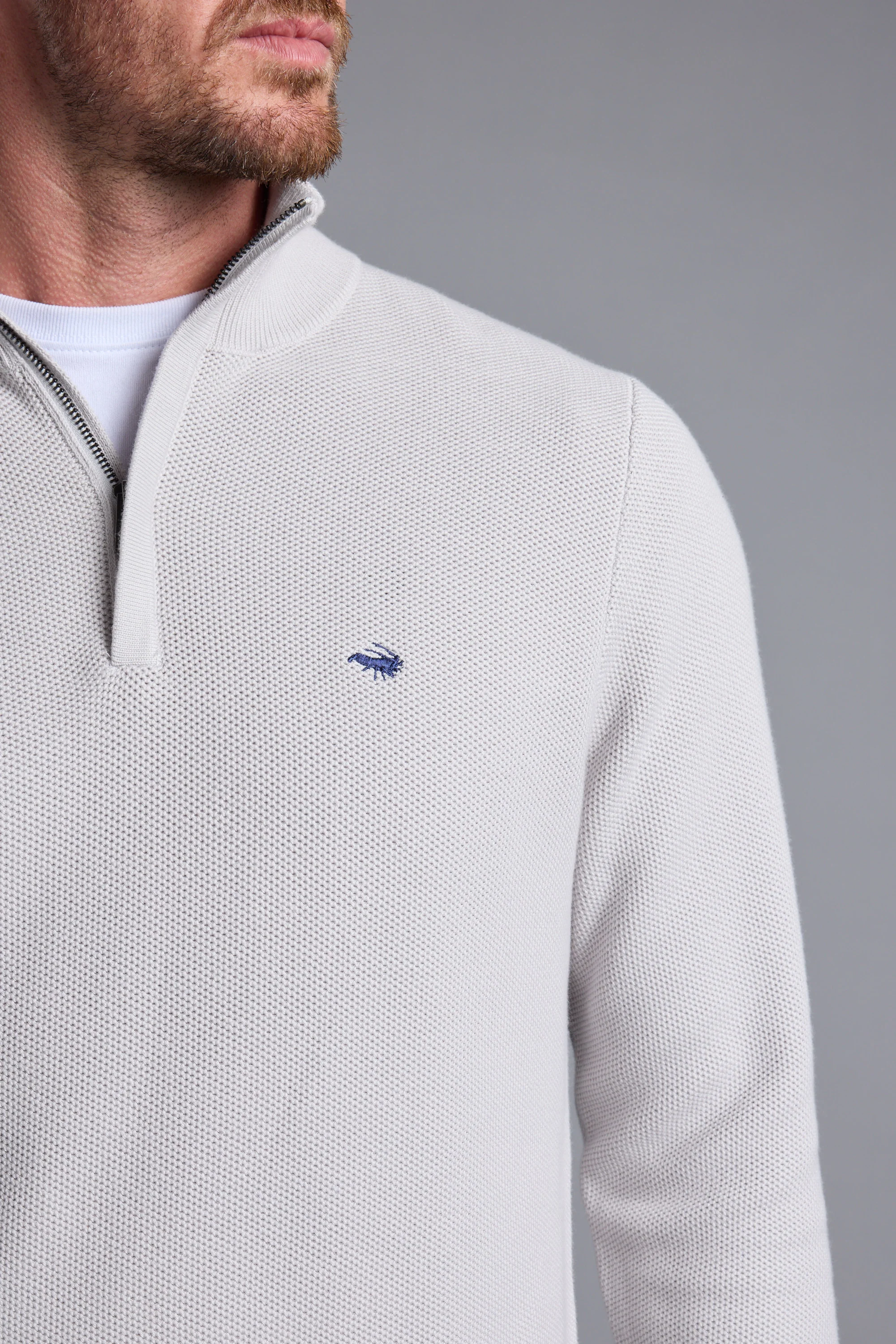Gaston Cotton 1/4 Zip Sweater - Image 3