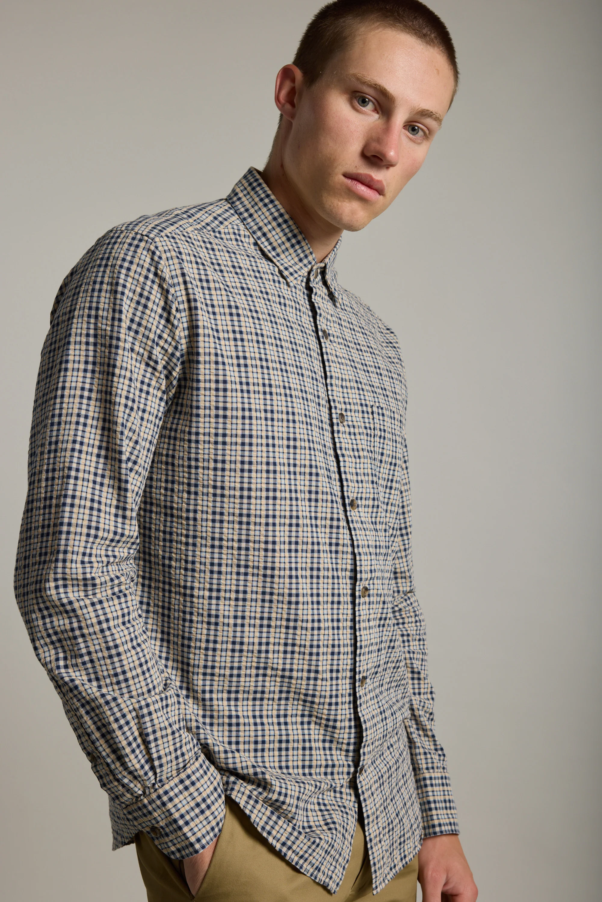 Goode Fine Check Shirt - Image 3