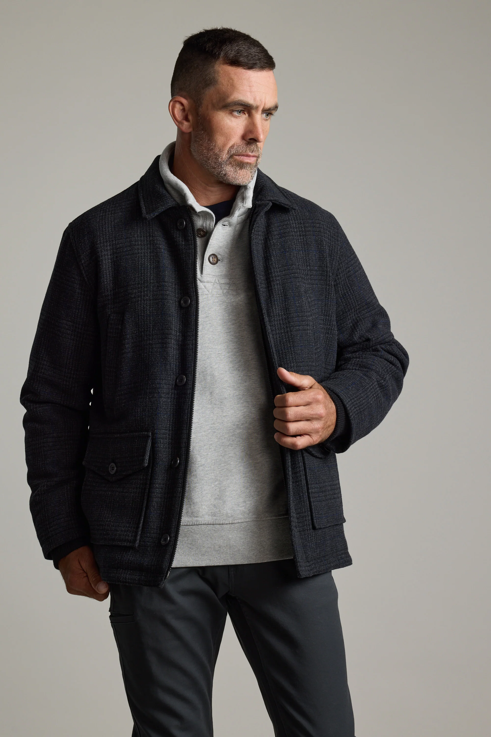 Harrington Half Button Sweatshirt - Image 2