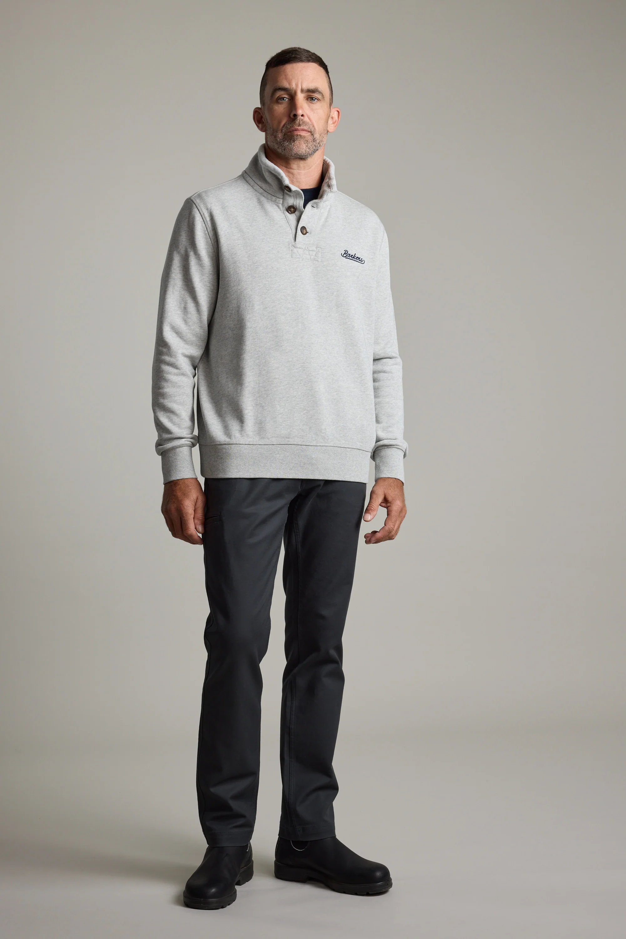 Harrington Half Button Sweatshirt - Image 3
