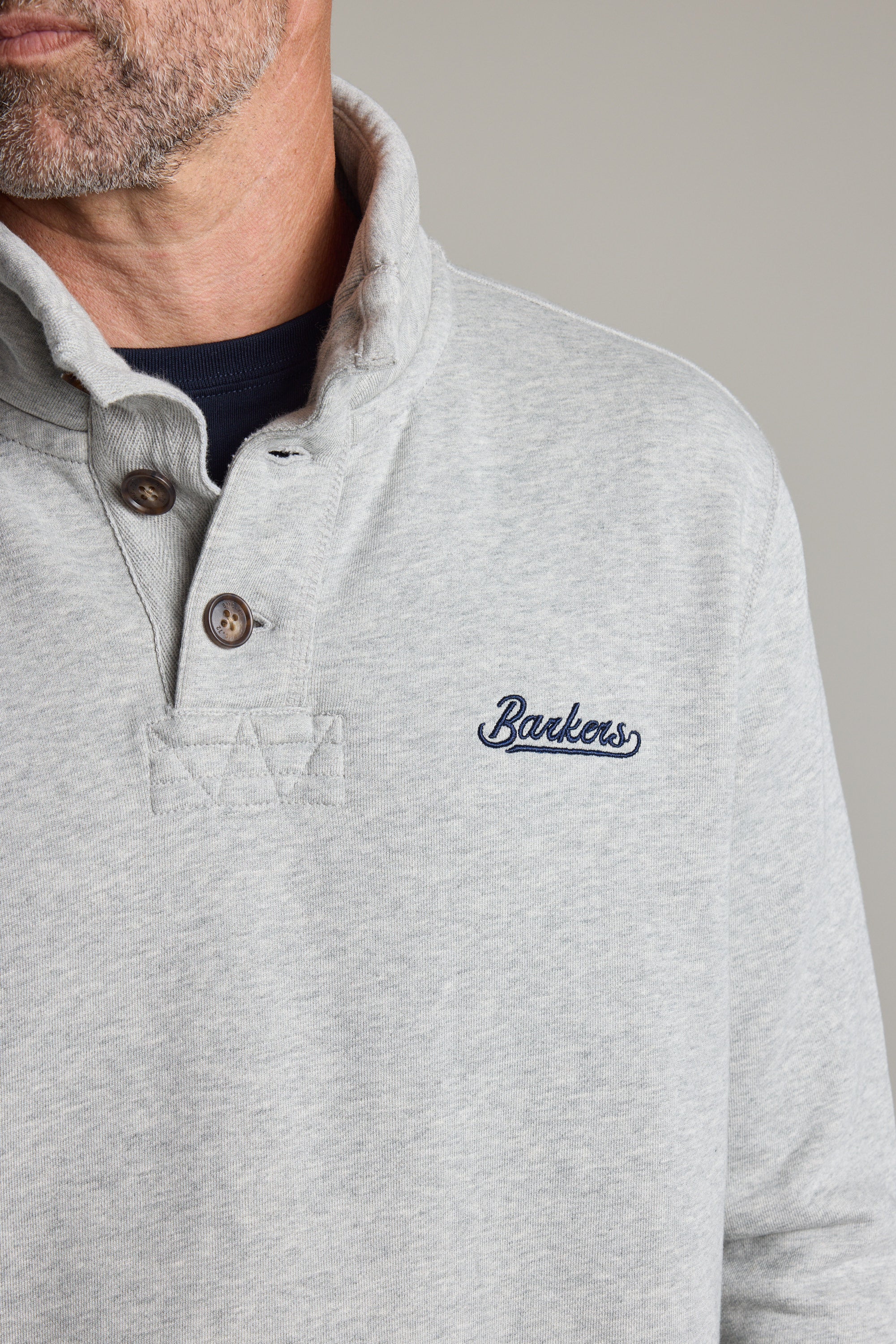 Harrington Half Button Sweatshirt - Image 4