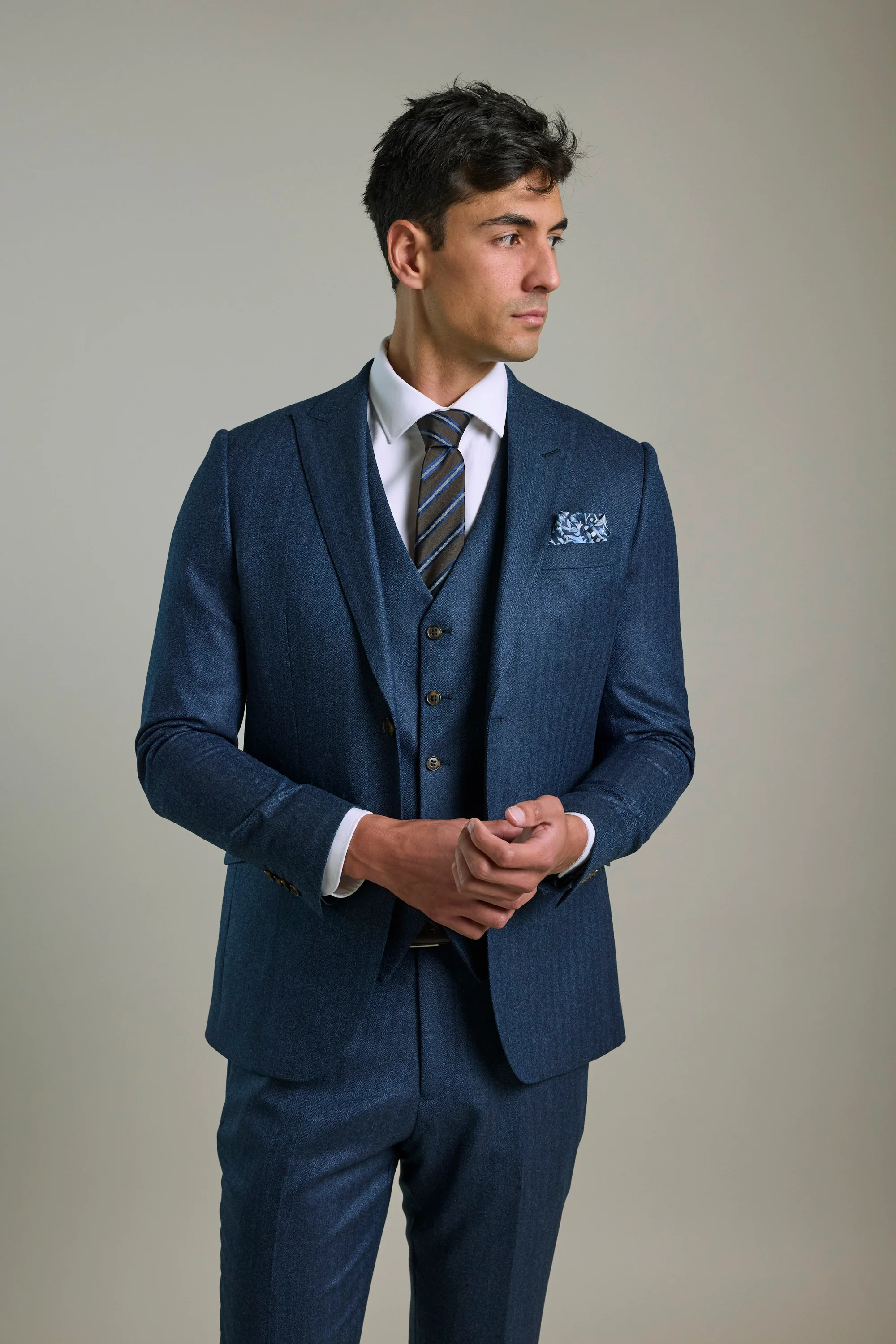 Hasting Herringbone Suit Jacket - Image 3