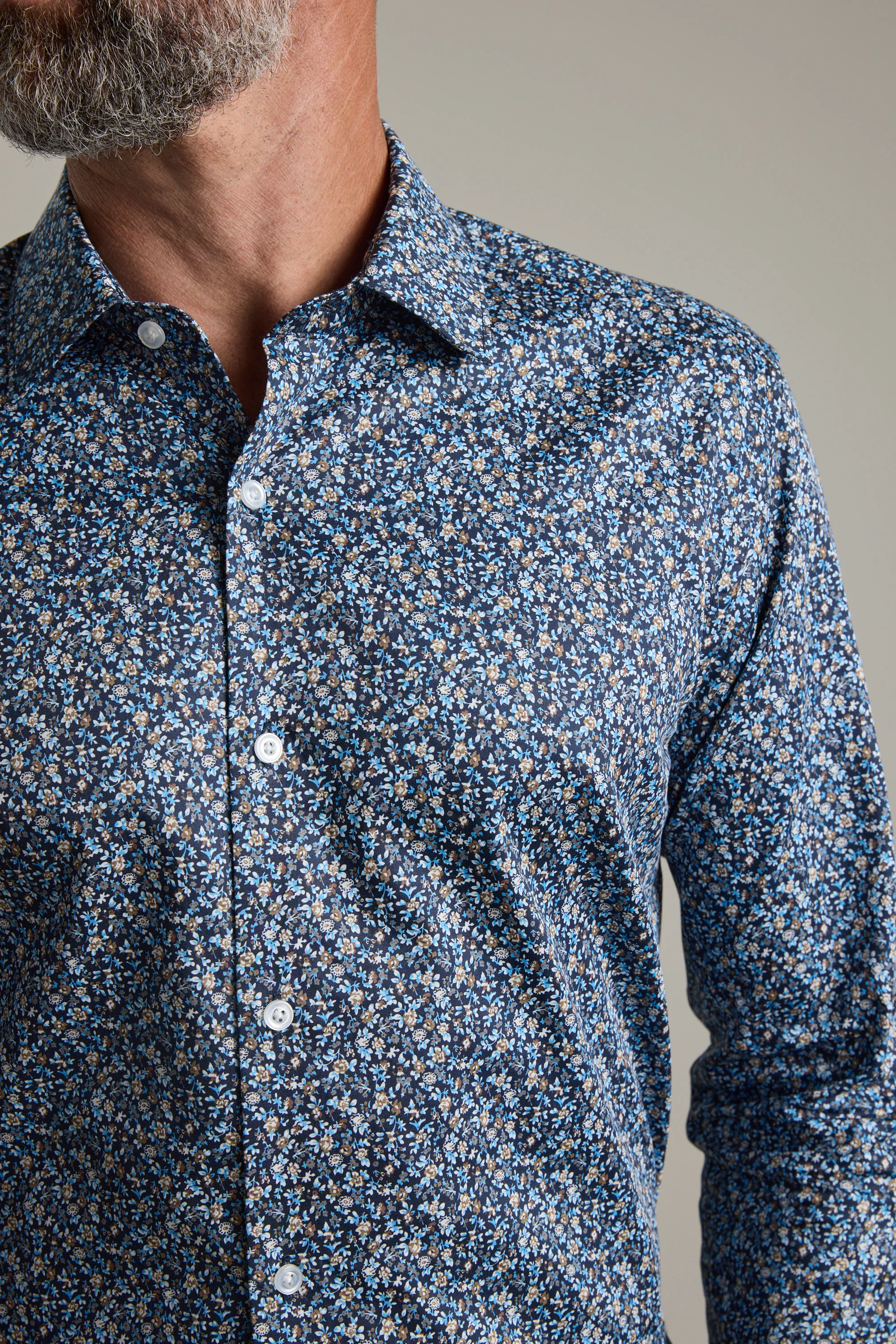 Heywood Print Business Shirt - Image 7
