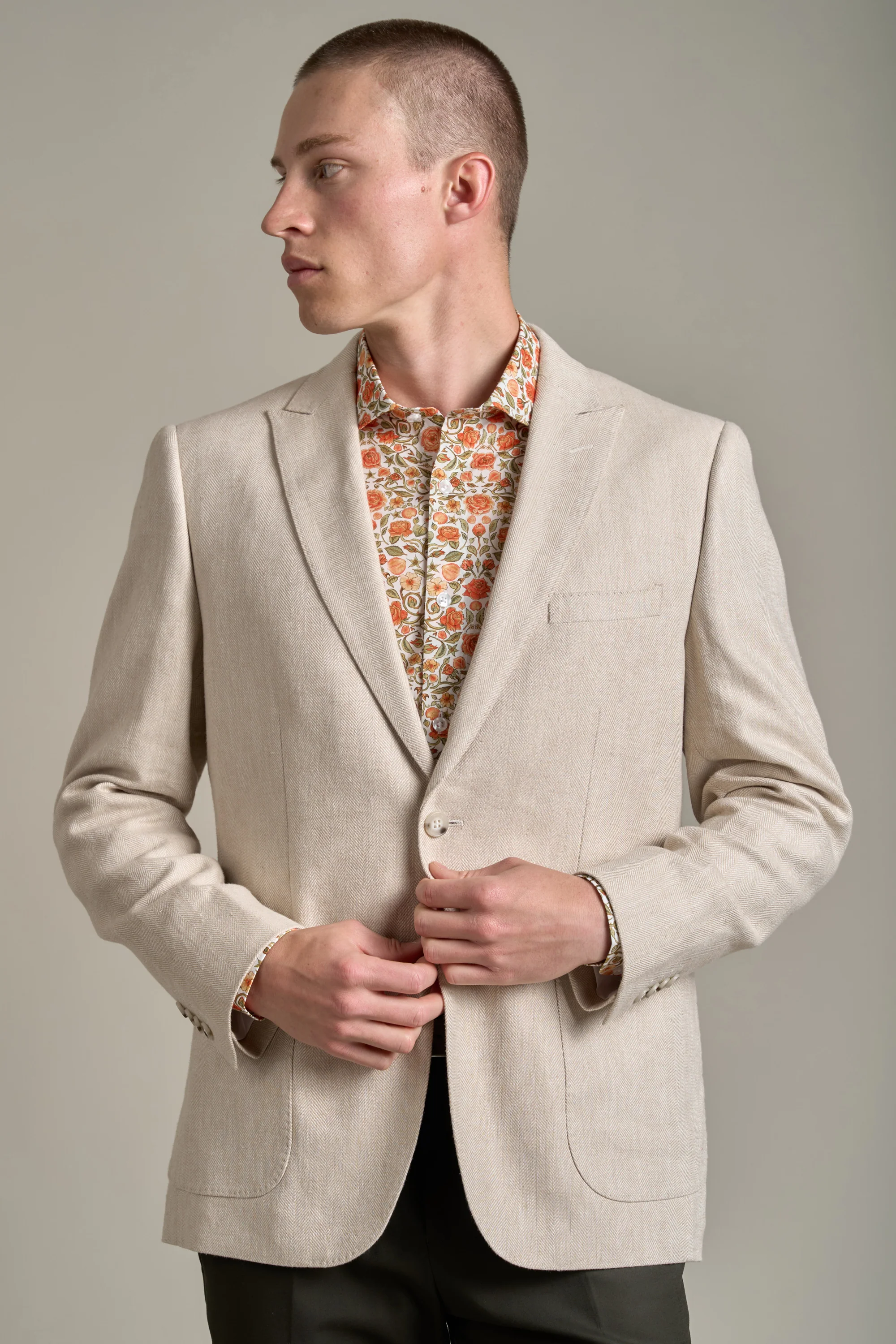 Hume Herringbone Blazer - Image 7