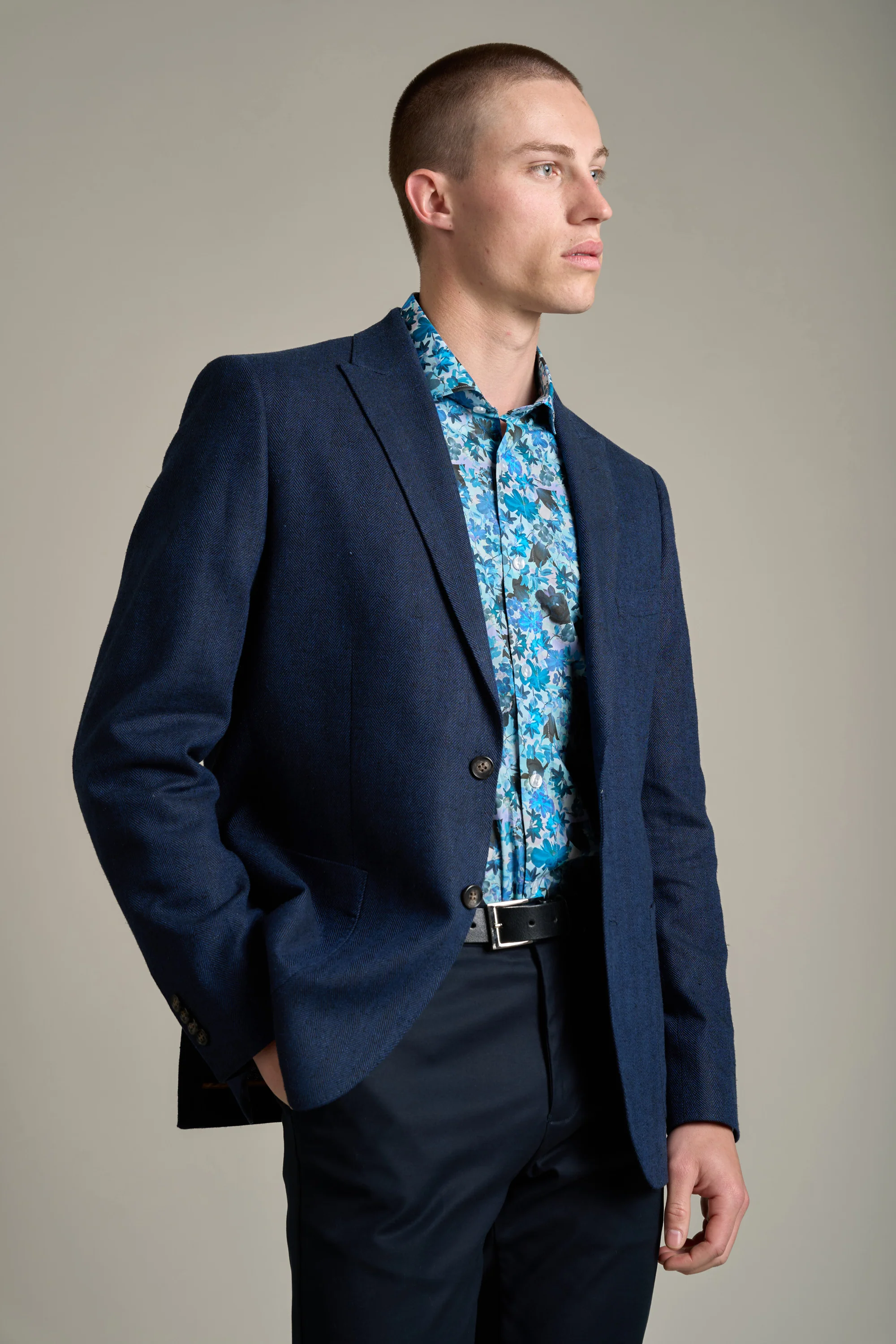 Jackman Herringbone Blazer - Image 3