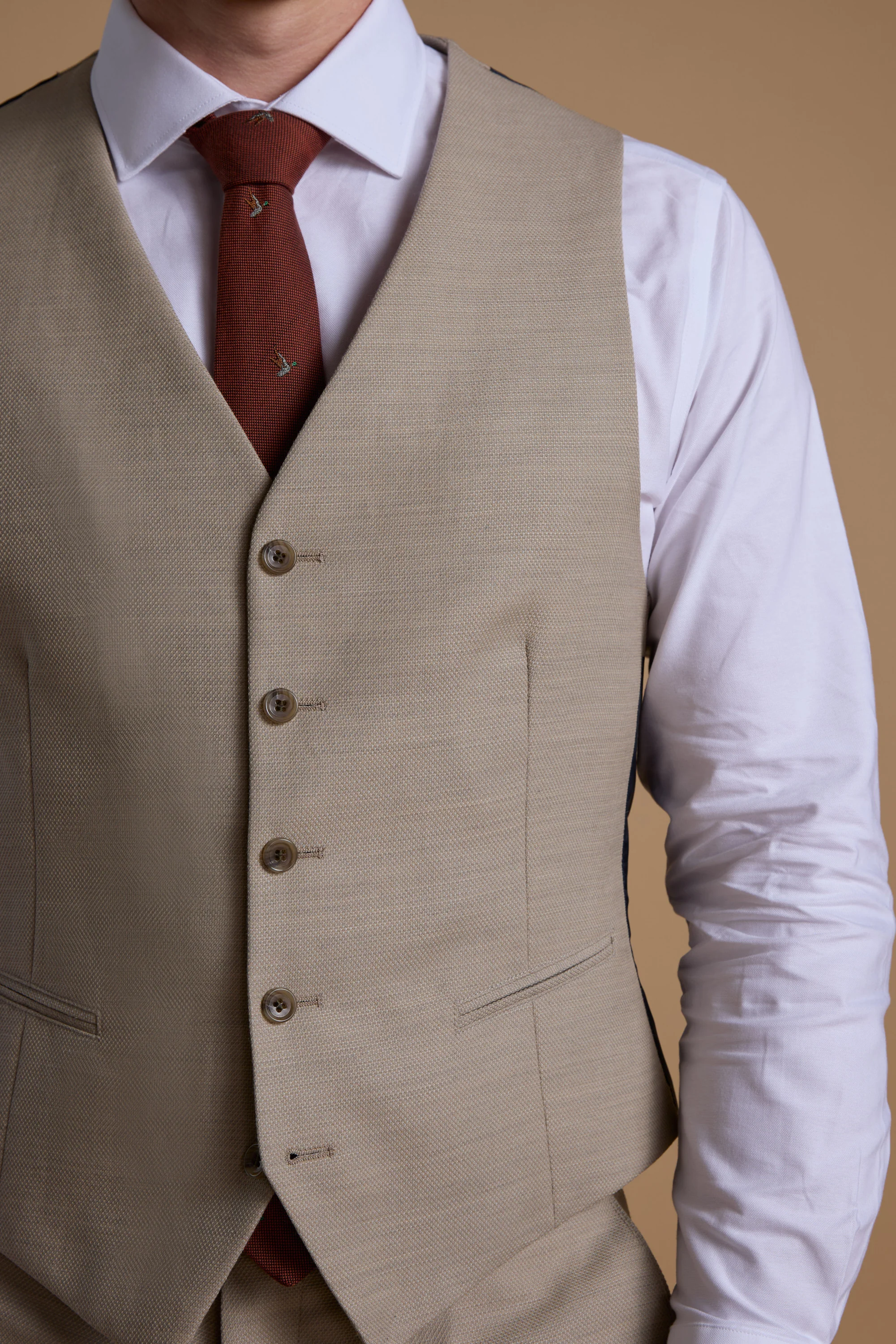 Lister Texture Waistcoat - Image 3