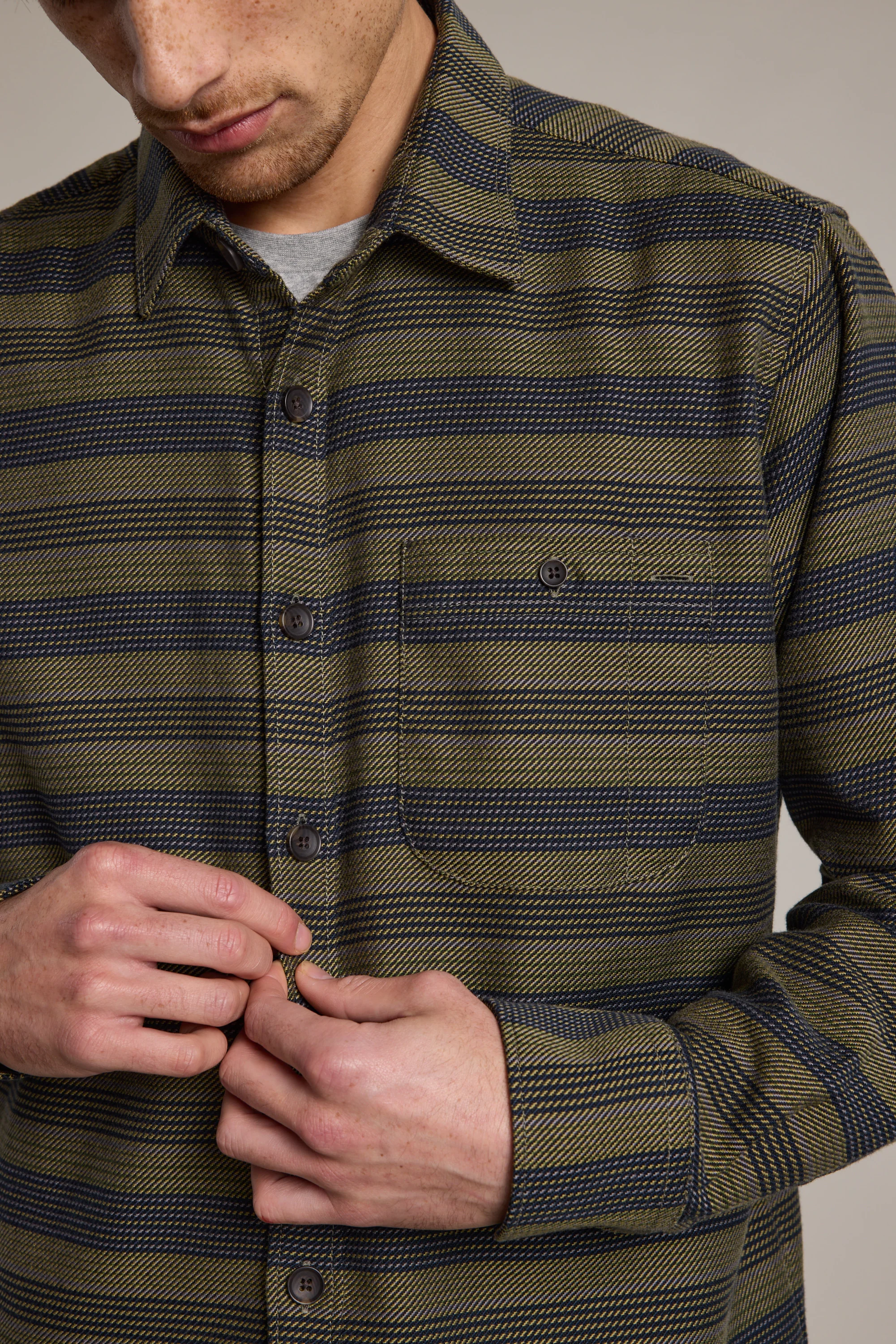 Mossock Stripe Overshirt - Image 2