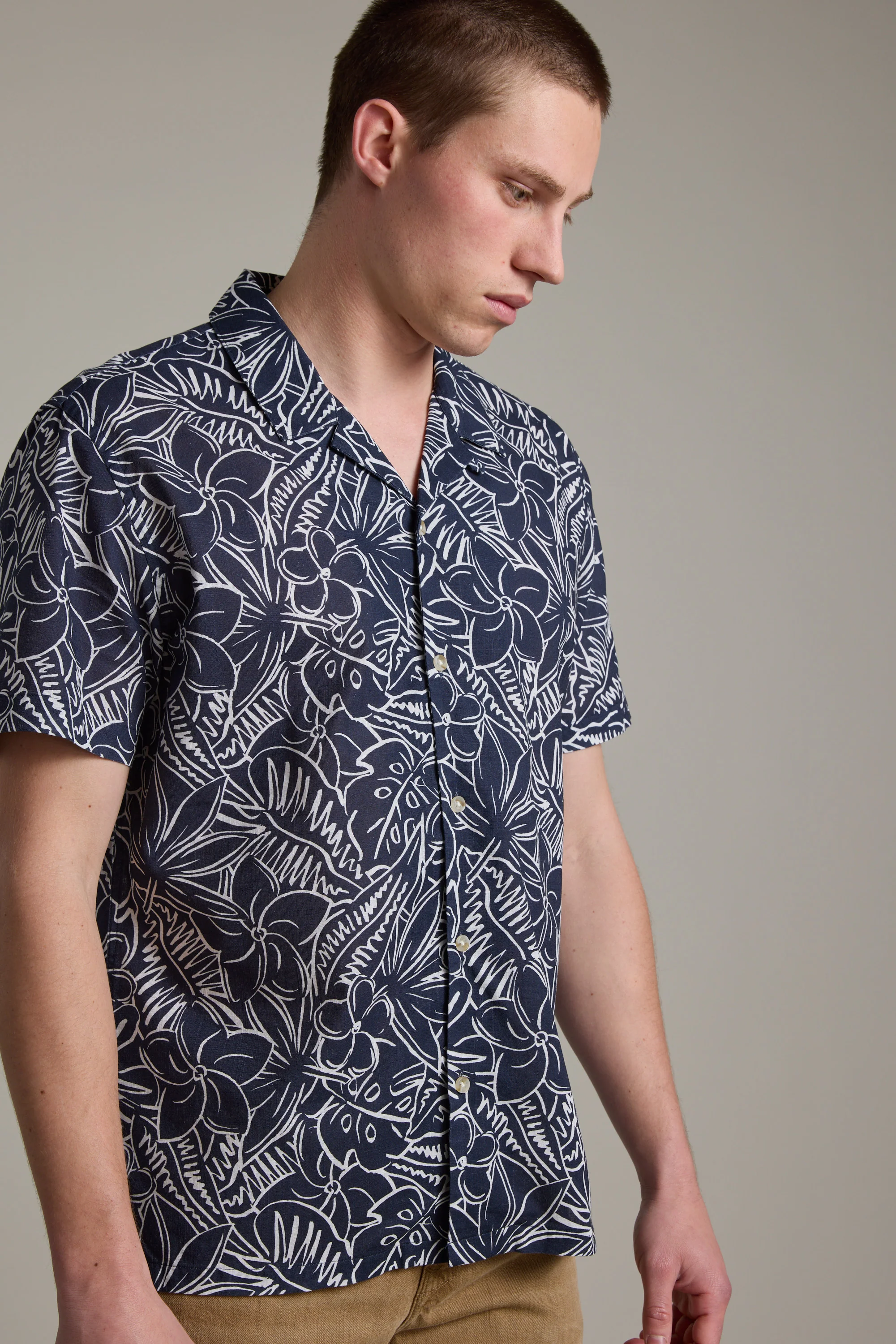 Myrtle Print Cuban Shirt