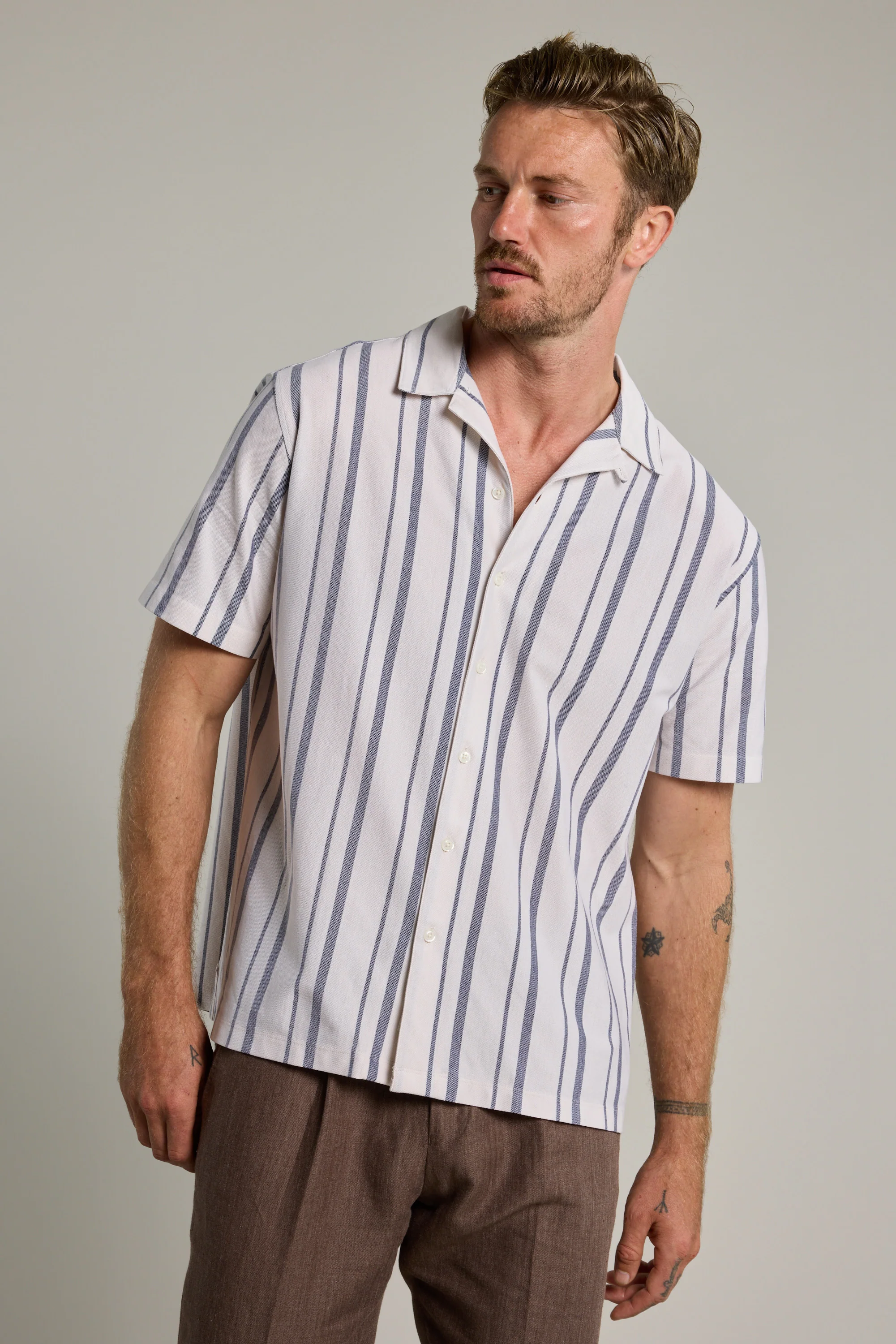 Nixon Stripe Cuban Shirt