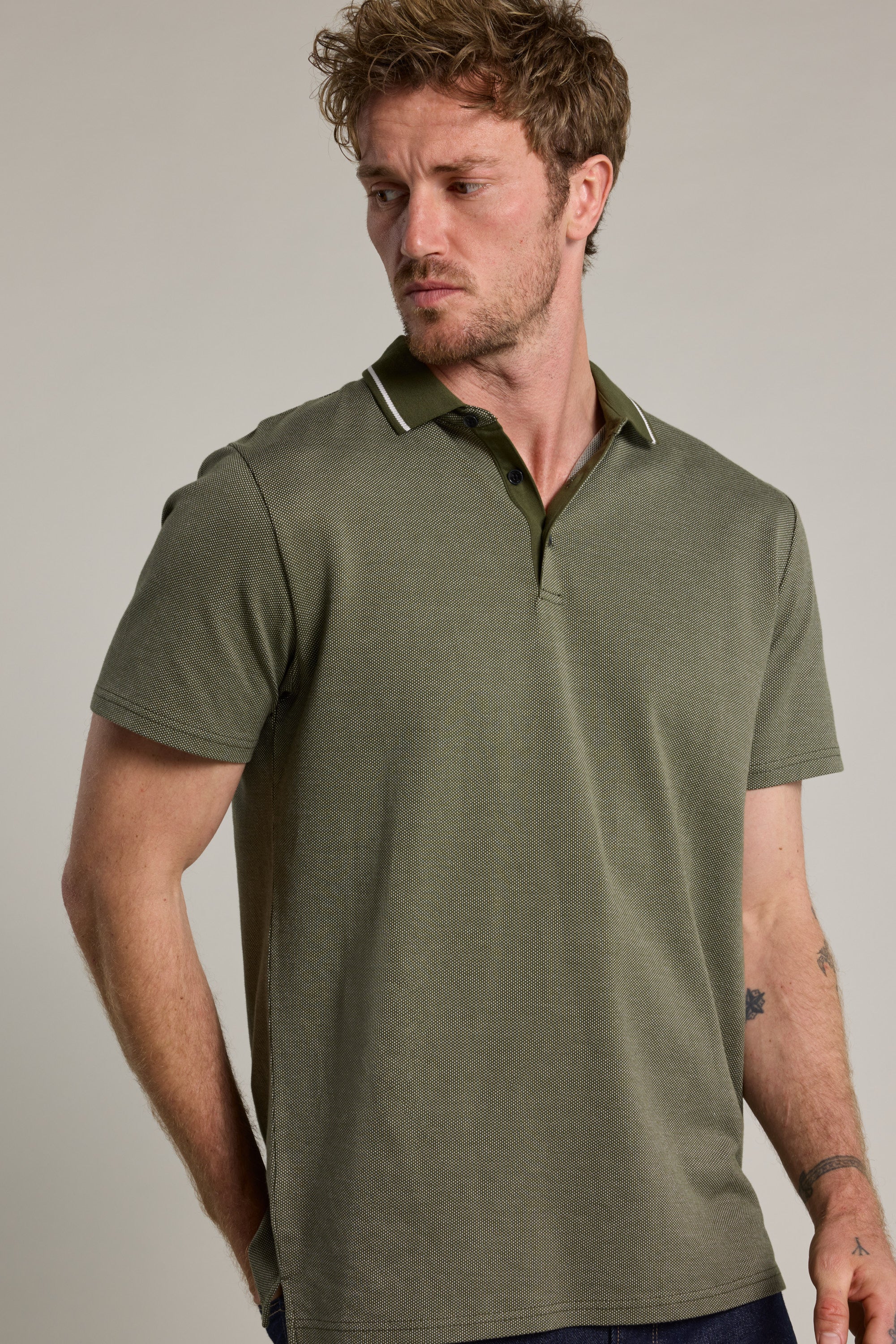 Olson Mercerised Texture Polo