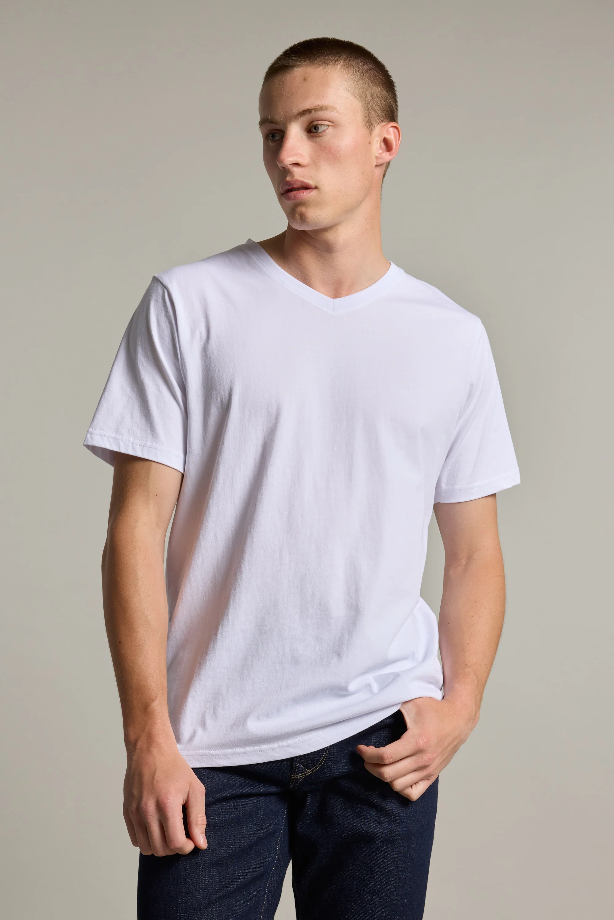 Organic Cotton V Neck Tee - Image 4