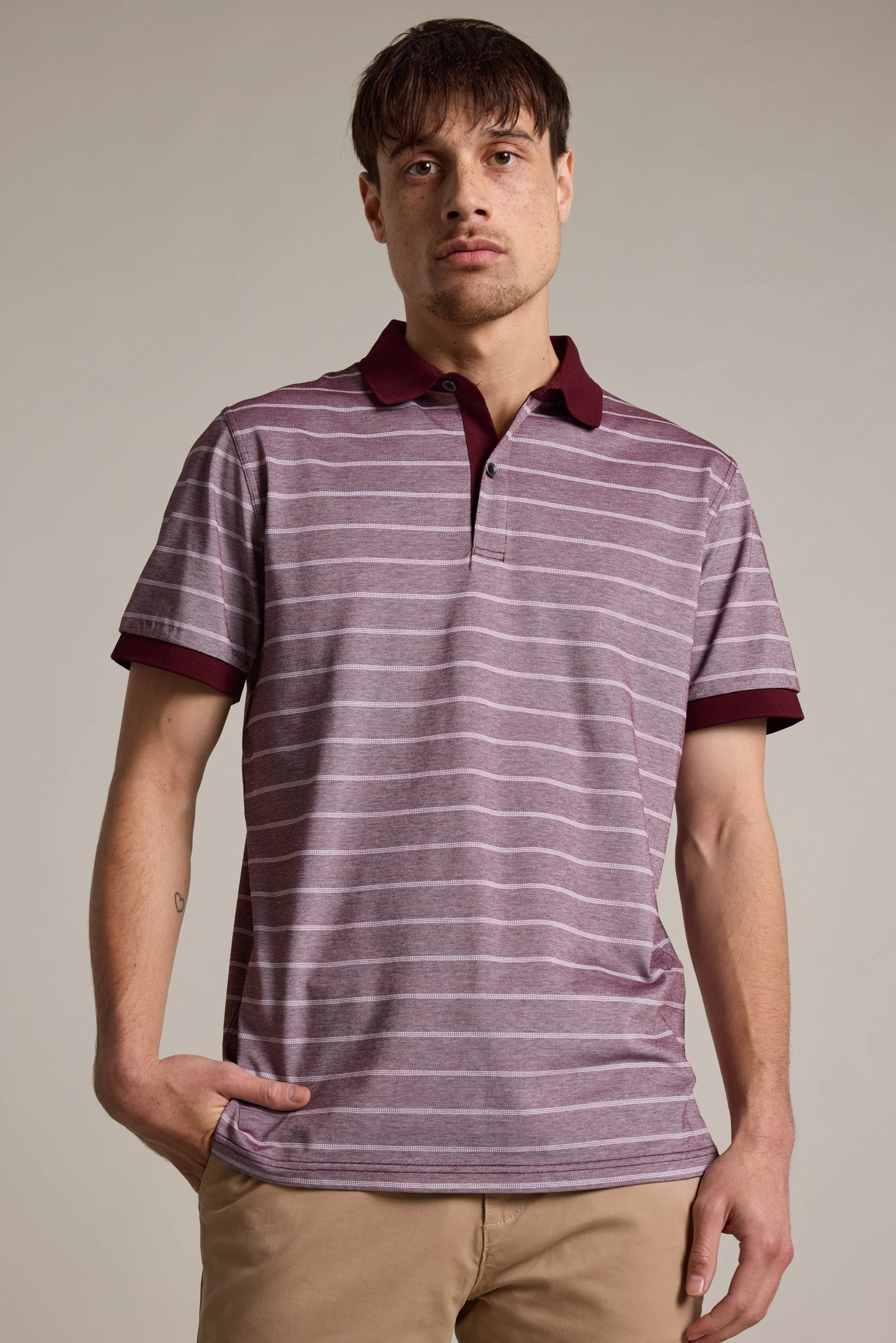 Oxley Mercerised Stripe Polo