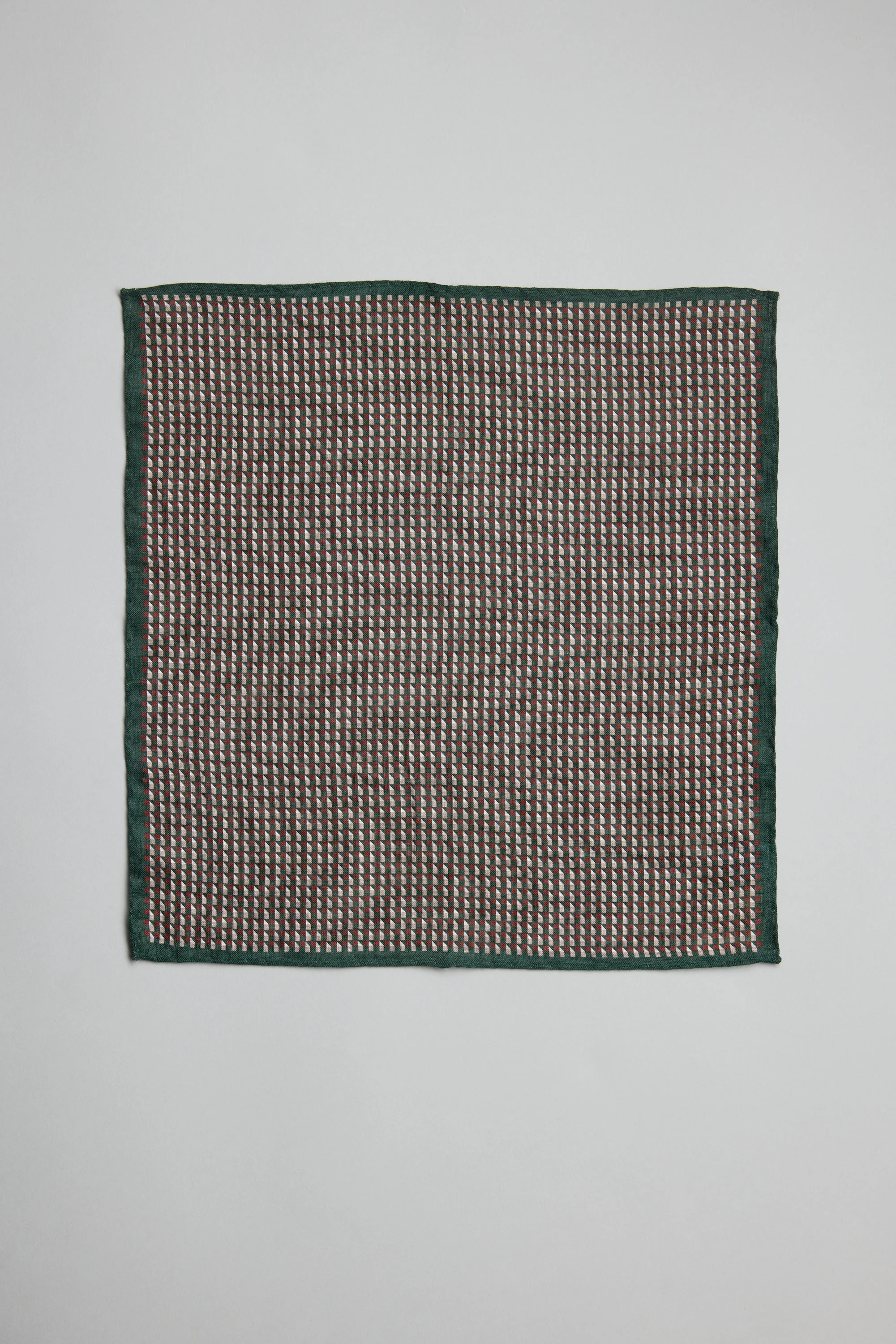 Parisian Geo Linen Pocket Square - Image 2