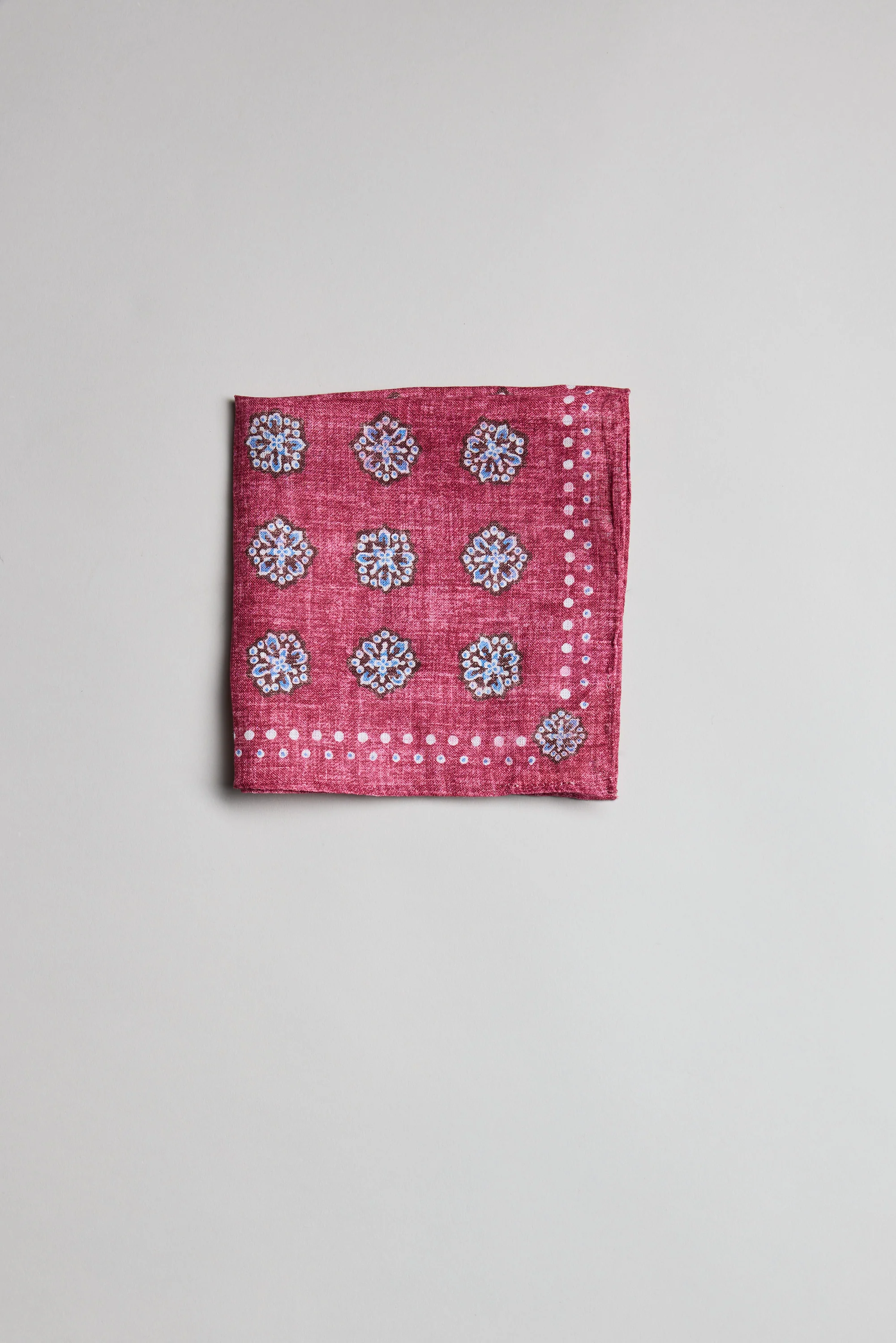 Parisian Motif Linen Pocket Square