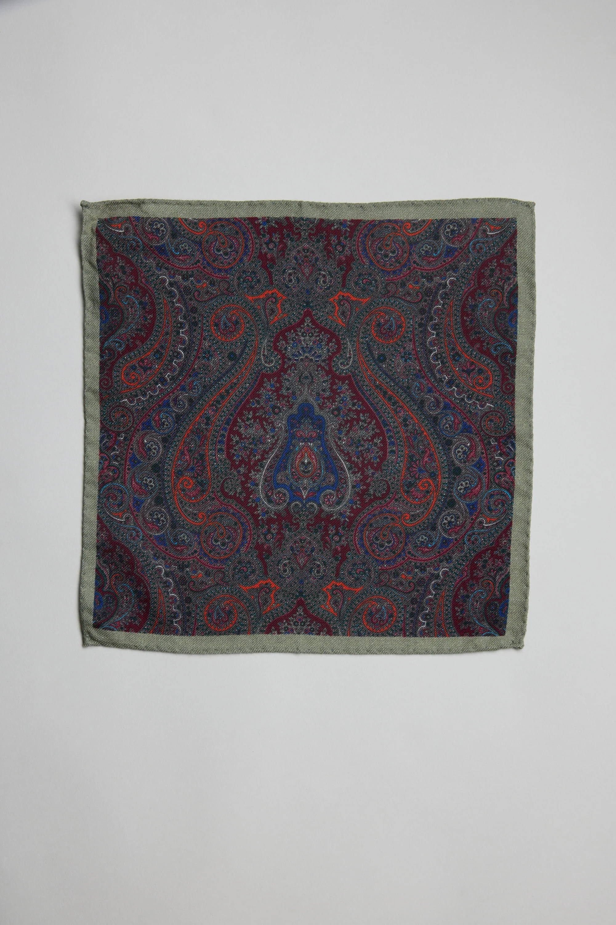 Parisian Paisley Wool Pocket Square - Image 2