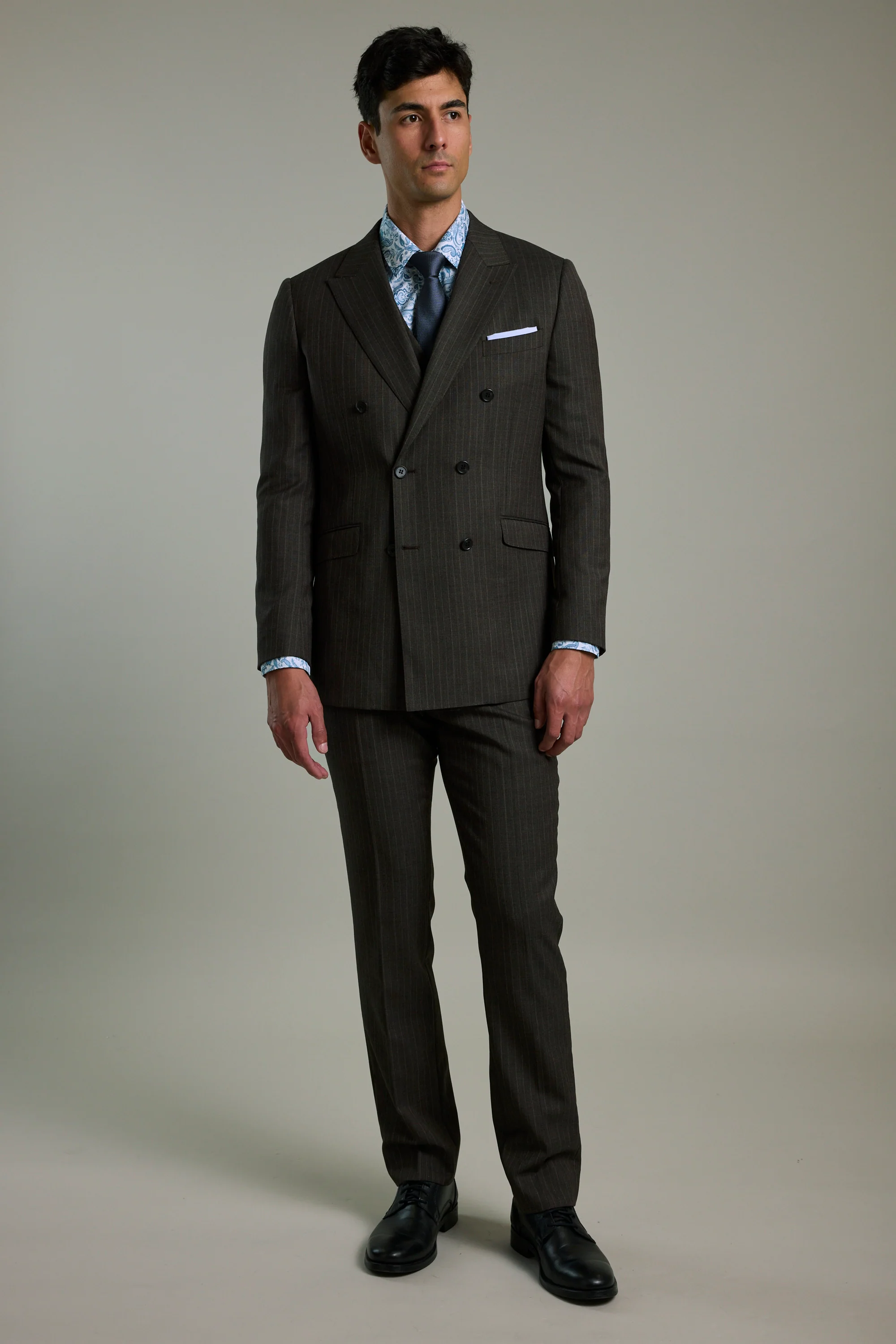 Radcliffe Stripe Double Breasted Suit Jacket