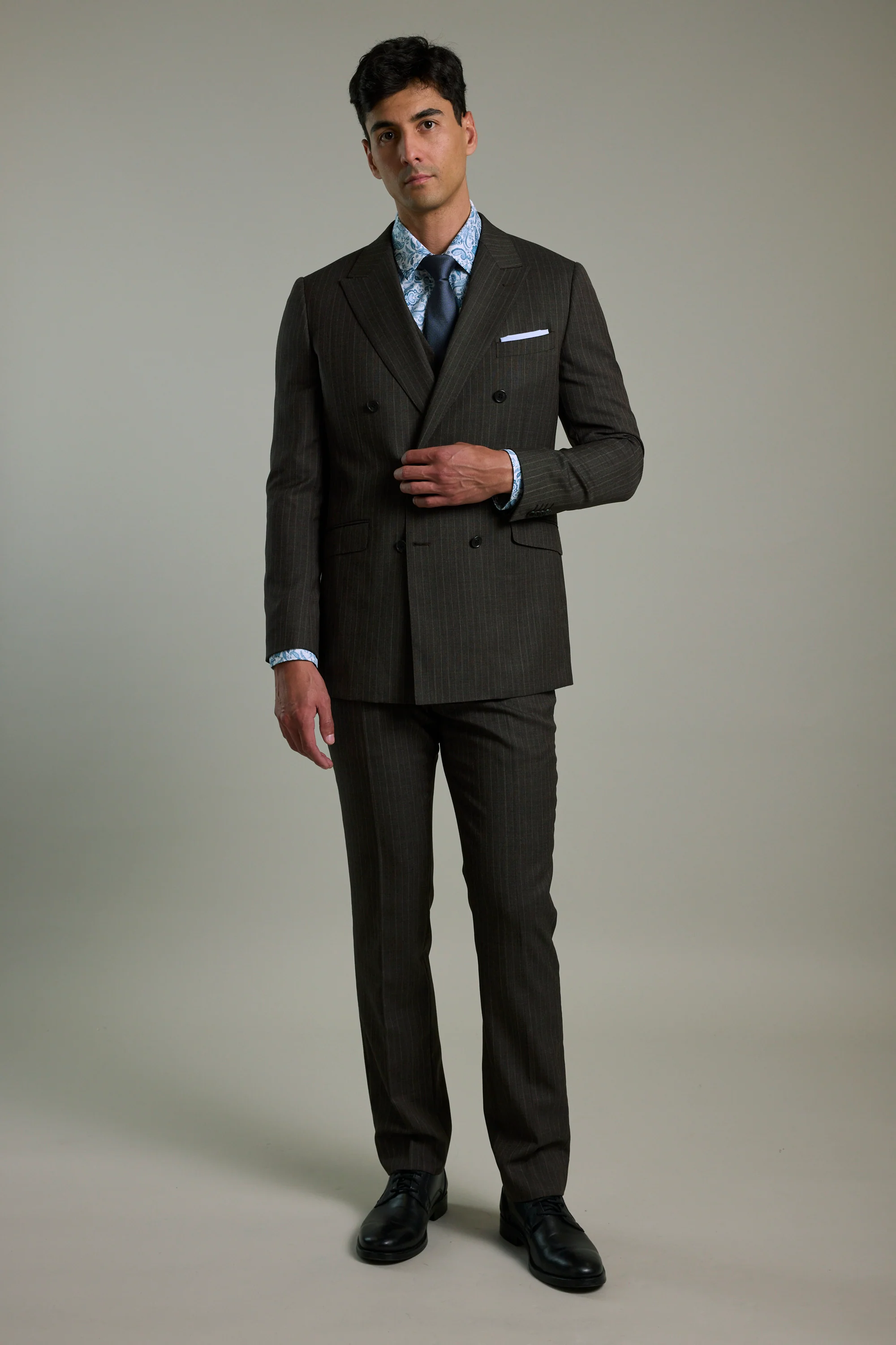 Radcliffe Stripe Double Breasted Suit Jacket - Image 7