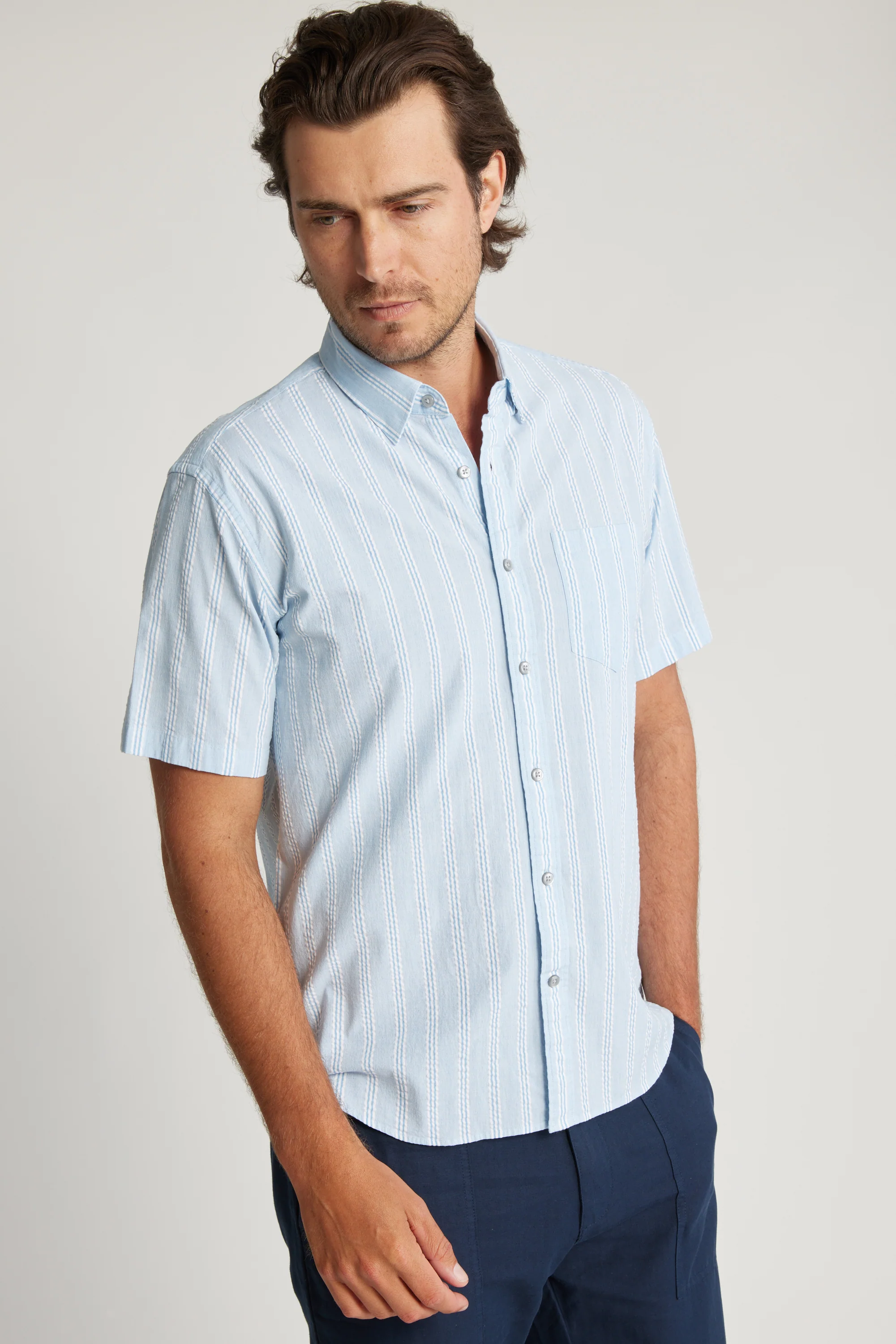 Tara Seersucker Stripe Shirt