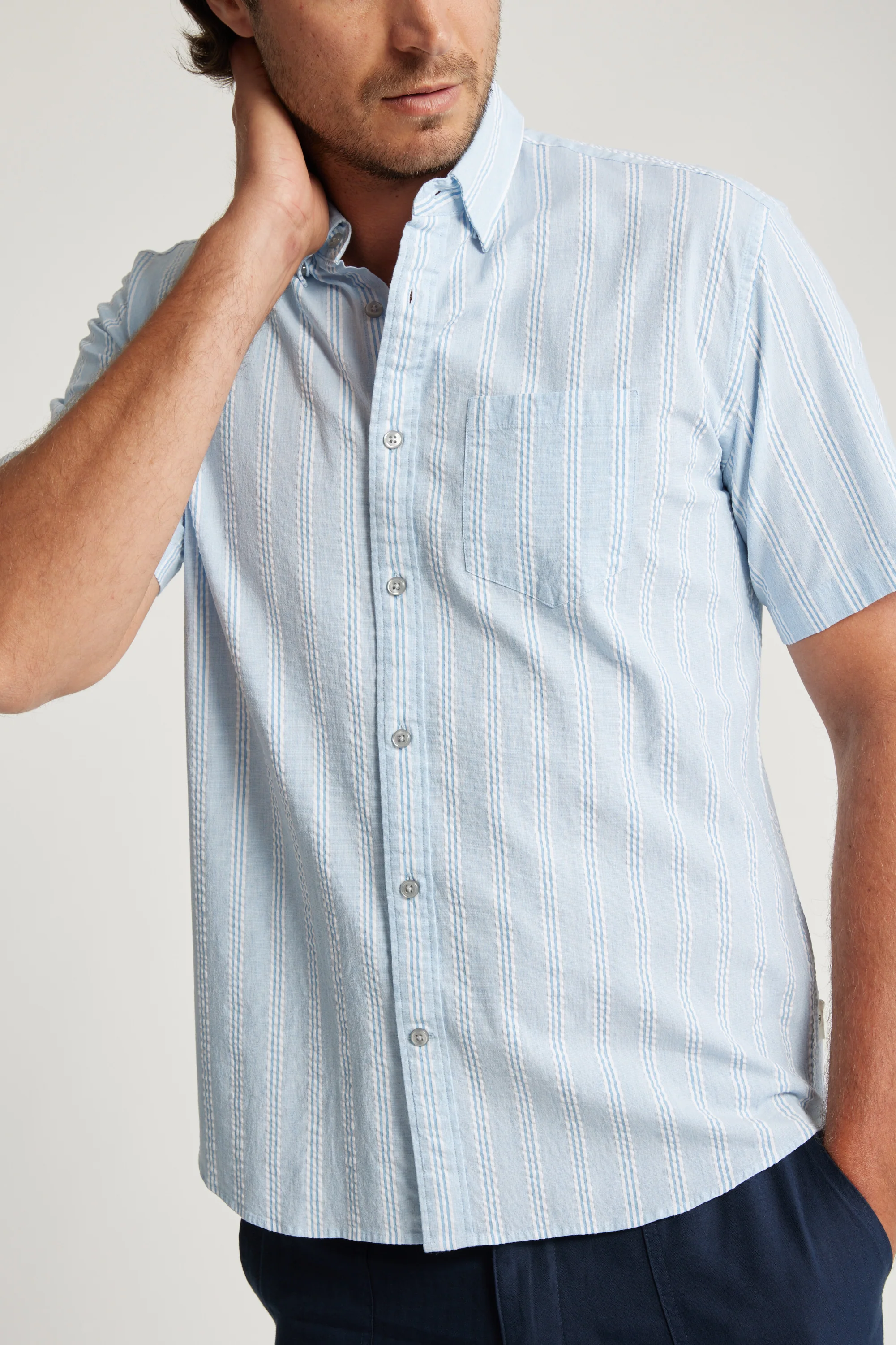 Tara Seersucker Stripe Shirt - Image 3